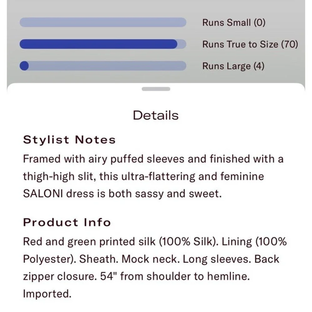 Saloni Jaqui Dress $695 Size 4 - Picture 5 of 10